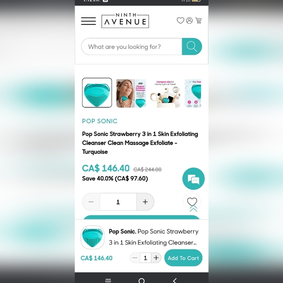 🌺BNIB POP Sonic Blue Strawberry 3 in 1 facial device🌺 - Picture 9 of 9